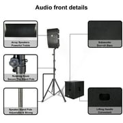 4000W P.M.P.O PRORECK CLUB 3500 15-inch 2.1 CHANNEL DJ/Powered PA Speaker System Combo Set 6x4-inch Line Array Speakers and 1x15-inch Subwoofers BT for Large Parties