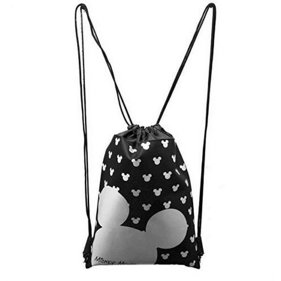 MICKEY MOUSE BACKPACK DRAWSTRING BACKPACK SLING TOTE BAG NWT DISNEY LAND SILVER