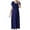 Blue, variant on Diufon Women's Maternity Breastfeeding Long Dress Double Layer Short Sleeve Nursing Dress Pregnant Basic Dress