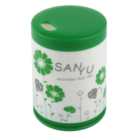 - Uxcell Home Plastic Cylinder Shaped Flower Pattern Toothpicks Case Holder Green White