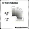 thumbnail image 5 of Supply Giant 2" x 1" 90 Degree Black Pipe Fitting Reducing Street Elbow Cast Iron, 5 of 6