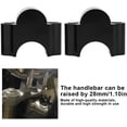 thumbnail image 3 of Acouto Handlebar Riser, 7/8in Aluminum Handlebar Riser Mount Clamp 28MM Height Adapter for Motorcycle ATV (Black), 3 of 5