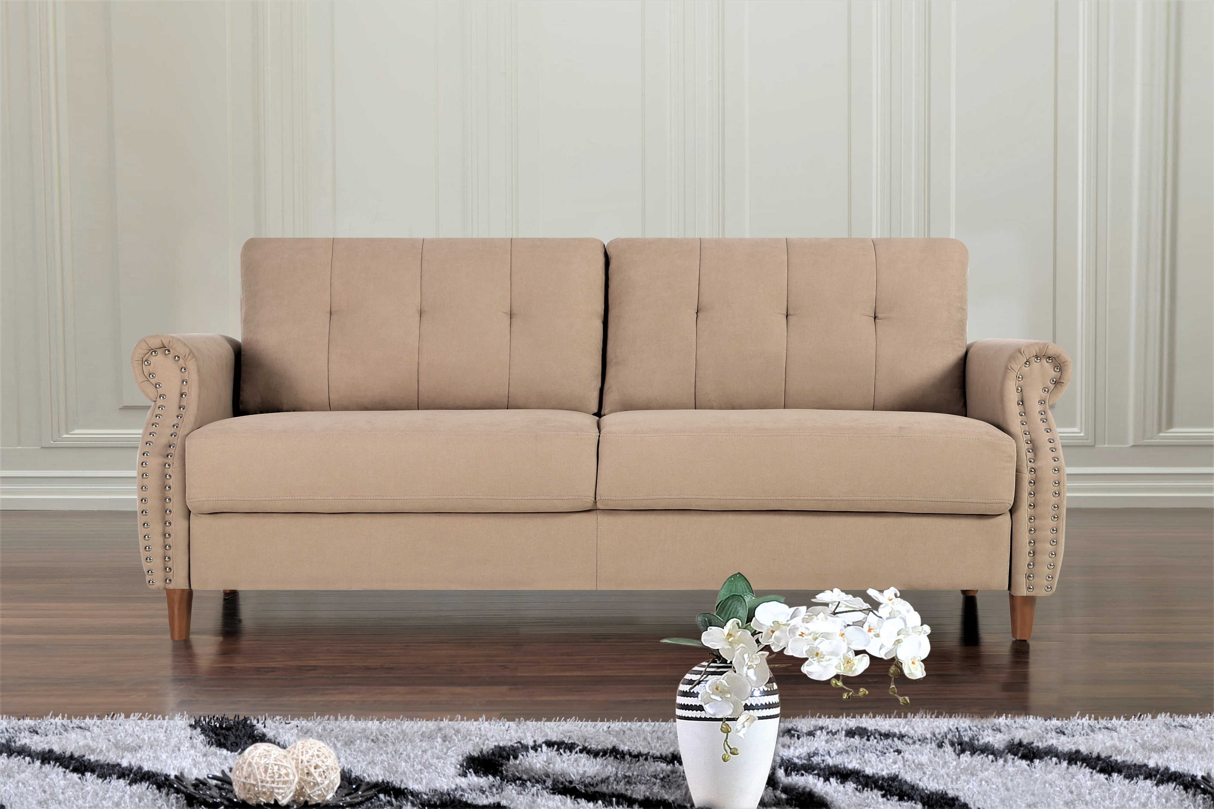 Uspridefurniture Matsuko 2Pcs Living Room Set, Loveseat and Sofa, Camel