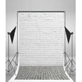 thumbnail image 3 of ABPHOTO 5x7ft Photography Backdrop Painted White Brick Wall and Gray Stone Floor Room Interior Backdrops for Photo Shoots Newborn Lovers Party Adult Kids Baby, 3 of 4