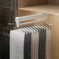 thumbnail image 6 of OIUR Pull-Out Pants Rack Heavy Duty Aluminum Alloy Space Saving Retractable Wardrobe Closet Top Mount Trousers Organizer Sliding Rod Clothes Storage Hanger, 6 of 6
