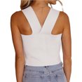 thumbnail image 2 of Summer Sleeveless Square Neck Solid Color Slim Fit Tank Tops, 2 of 6