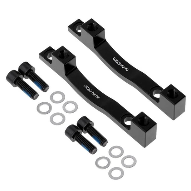 Adaptador de freno de disco de bicicleta 2 Piezas Macarena Aleación de Alto Rendimiento 203 mm Negro