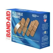 BAND-AID Flexible Fabric Adhesive Bandages, Assorted, 100 ea,