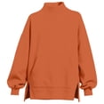thumbnail image 4 of Crew Neck Sweatshirts Women Fall Oversized Crewneck Sweatshirt Vintage Pullover Loose Fit Cute Y2K Long Hoodie Orange S-3XL, 4 of 5
