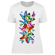 Very Colorful Butterfly Collage Tee Women's -Image by Shutterstock