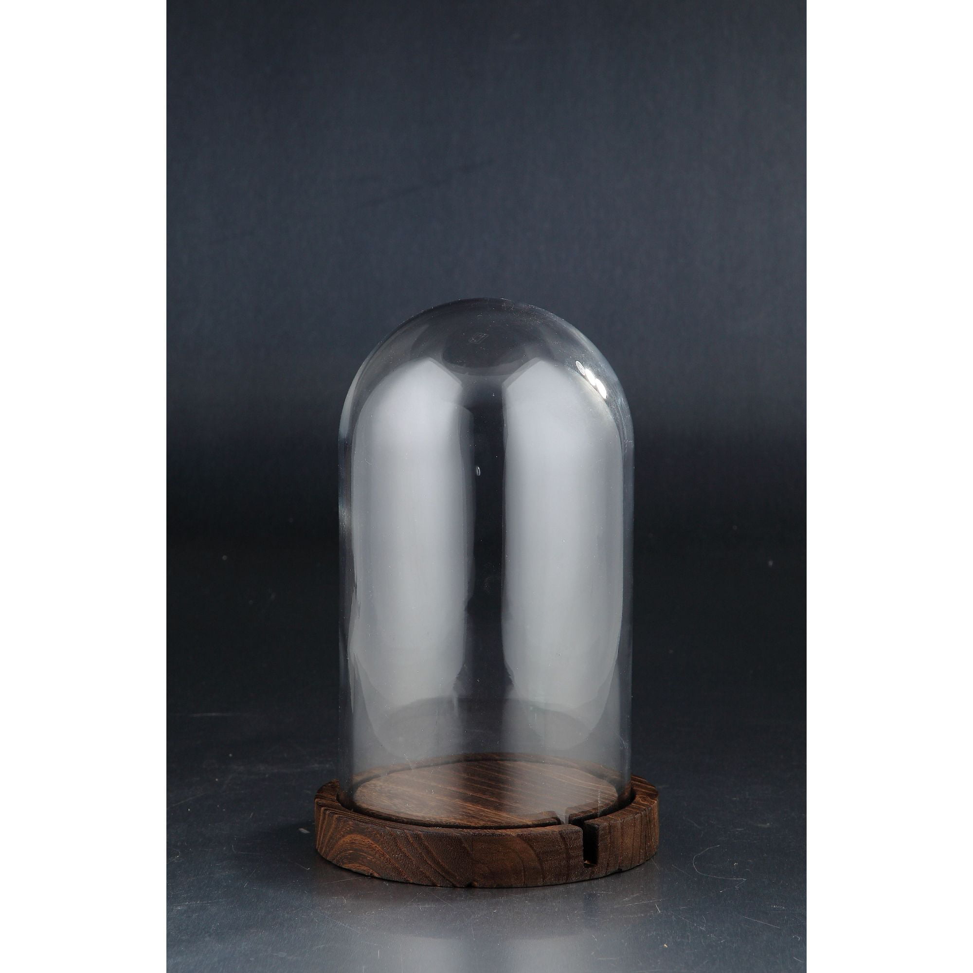Regular Glass Display Cloche Bell Jar Dome w/ Base Christmas Desktop Clear Stand 