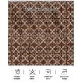 thumbnail image 5 of Brown Geometric Abstract Wrap Around Bed Skirts for Queen Bed 18" Drop, Bed Skirt with Adjustable Elastic Belt Dust Ruffle Bed Valance for Bedroom Hotel Luxury Contemporary Modern Art Bed Frame Cover, 5 of 7