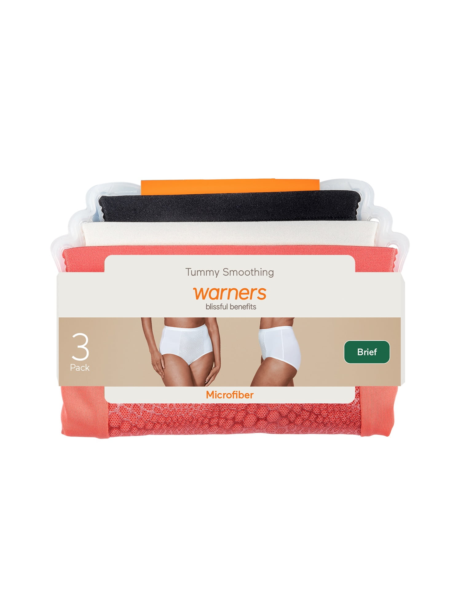 Warners® Blissful Benefits Tummy-Smoothing Comfort Microfiber Brief 3-Pack RS4433W