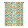 thumbnail image 2 of nqOlkjepod Outdoor Curtains for Patio Waterproof, Yellow Green Spring Floral Outdoor Privacy Panels Grommet, Watercolor Botanical Blackout Outside Curtains for Porch/Cabana 54"x108", 2 Panels, 2 of 8