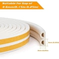 thumbnail image 3 of Paquete de 2 tiras de sellado de 20 m, sello de puerta autoadhesivo anticolisión Miciler, tira de sellado de puertas y ventanas D-Profi para protección contra la intemperie/aislamiento acústico -, 3 of 5