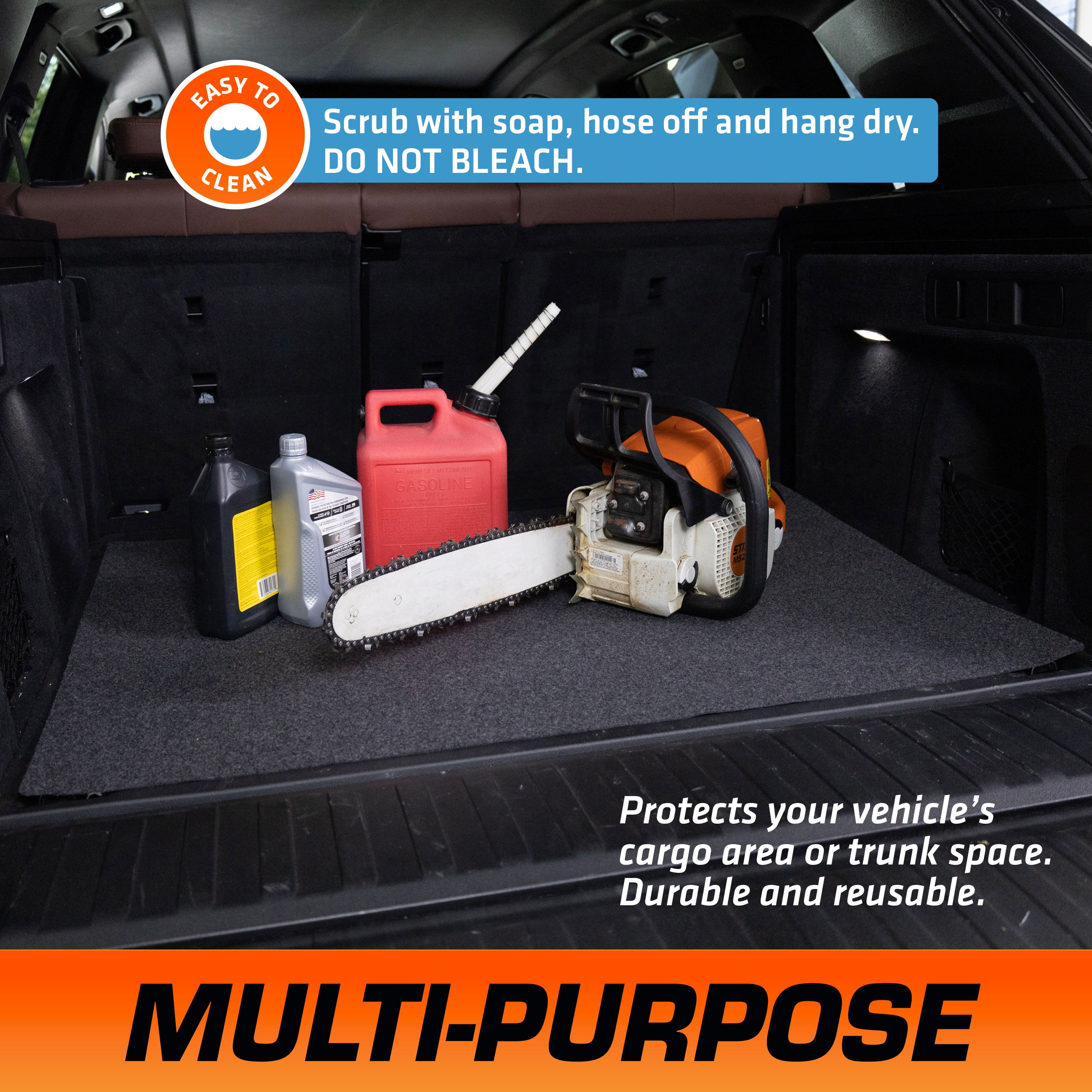 Armor All Premium Oil Spill Mat, Garage Floor Maintenance Mat (30" x 59"), Absorbent Oil Pad, Reusable, Washable, Durable, Waterproof Backing Contains Liquids, Protects Surface