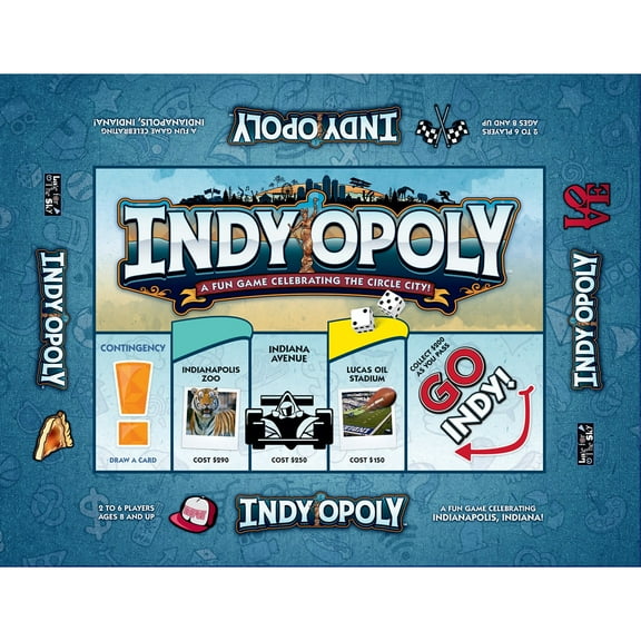 Indy-Opoly Indianapolis Themed Family Board Game, 2-6 Players