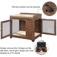 thumbnail image 6 of beeNbkks EV1025 Dog Crate with Top Perch Bed, Walnut, 6 of 8