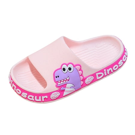 

Betiyuaoe Baby Slippers Toddler Kids Boys Girls Cartoon Cute Dinosaur Non-Slip Shoes 3-10Y