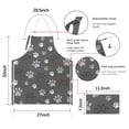 thumbnail image 7 of Grey Dog Paw Footprint Apron-Garden Aprons for Women with Pockets-Cotton Linen Waterproof Kitchen Cooking Gardening Aprons Adjustable for Kitchen,Cooking,BBQ and Salon 33x27 Inch, 7 of 7