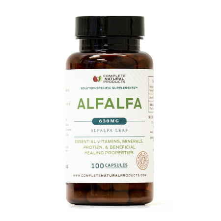 Pure Alfalfa Leaf (Medicago Sativa) - 100 Capsules - 460mg of Pure ...