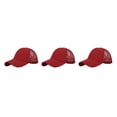 thumbnail image 1 of Wweixi 1/2/3/5 Sporty And Fashionable Baseball Cap - Adjustable Strap For Universal Size Light-weight Summer Hat CC636-4red 3PCS, 1 of 6