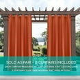 thumbnail image 2 of Exclusive Home Biscayne Indoor/Outdoor Two Tone Textured Grommet Top Curtain Panel Pair, 54"x84", Mecca Orange, 2 of 7
