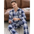 thumbnail image 6 of Richie House Men's Pajama Two-piece Pajama Set with Slippers RHM2850, 6 of 7