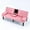 Pink, variant on Aukfa Leather Futon Convertible Sofa Bed for Home Office, 2 Cup Holders&Pillows, Pink