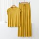 thumbnail image 2 of Conjunto de pijama holgado para mujer: camiseta de manga corta y pantalones con cordón, poliéster y spandex, para todas las estaciones, tallas M-XXL., 2 of 7
