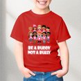 thumbnail image 2 of MIXUE Tween Girls Tops & T-Shirts Kids Cartoon Letter Print Round Neck Short Sleeve Casual Child Pullover T Shirts Daily-Wear,Red,10-11 Years, 2 of 4