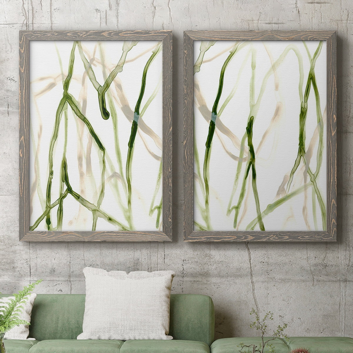 Runnel VII - Premium Framed Canvas 2 Piece Set - Ready to Hang