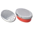 thumbnail image 1 of EeaseCA Multifunctional Grater Cheese Grater Stainless Steel Fruits Vegetables Grater Zester with Storage Container (Red), 1 of 4
