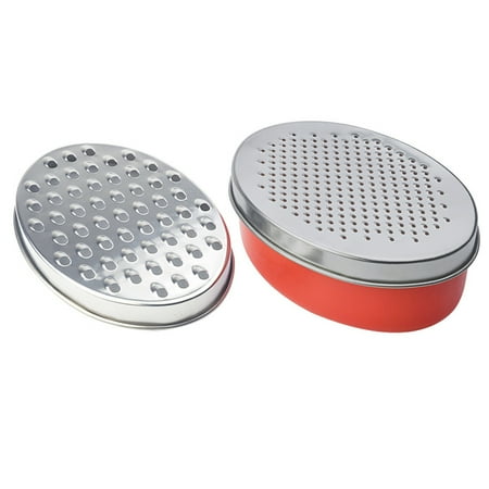 

NUOLUX Multifunctional Grater Cheese Grater Stainless Steel Fruits Vegetables Grater Zester with Storage Container (Red)