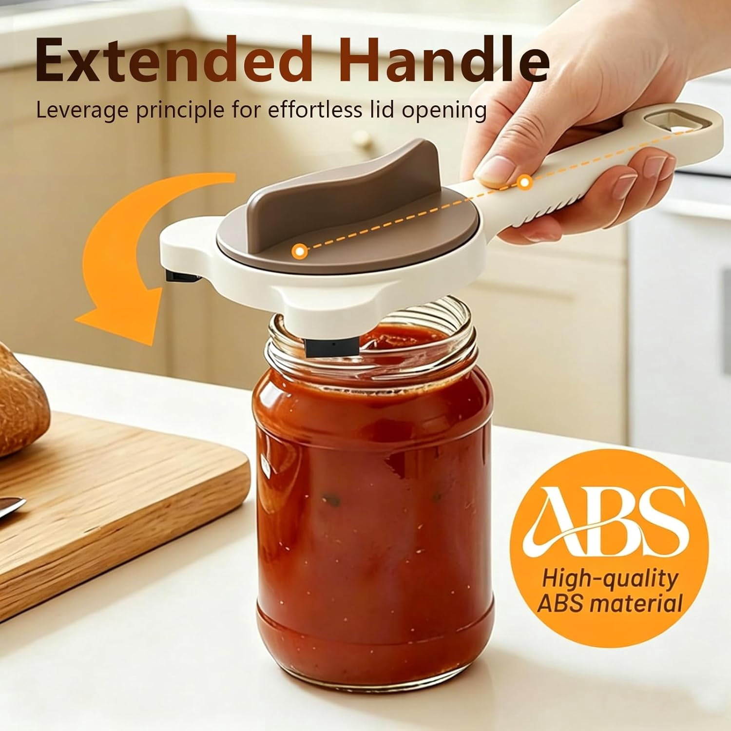 FRKSMD-2026 New 4-in-1 Jar Opener, Adjustable Stainless Steel Opener for Jars, Bottles & Cans - Multifunctional Lid Remover for Seniors, Arthritis Sufferers, Ideal Kitchen Gadget (1PC)