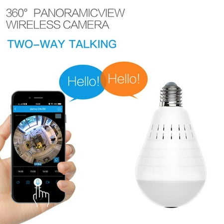 

Eleonora V380 PRO HD 360° Panoramic Wifi 1080P IP Camera Fisheye Light Bulb Video Surveillance With Night Vision Two-way ntercom Audio