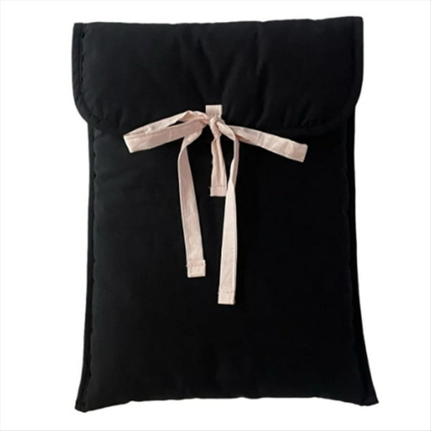 Bolso de Mano con Nudo para Ordenador, Tableta, para Mujer, Estilo Coreano, con Diseño de Ballet, para Guardar Cosméticos.