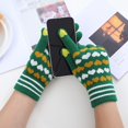 thumbnail image 4 of Women Can Enable Screen Gloves Warm Stretch Knitted Gloves Mittens Winter Keep Warm Knitting Heart Printing Golves Students Outdoor Riding Hiking Mittens, 4 of 4