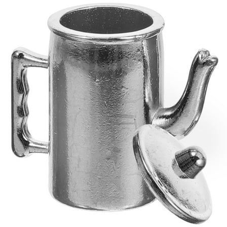 WASHWEPE 1Set Mini Coffee Pot Toy Coffee Pot with Lid and Handle for Children .18X0.98X0.59in