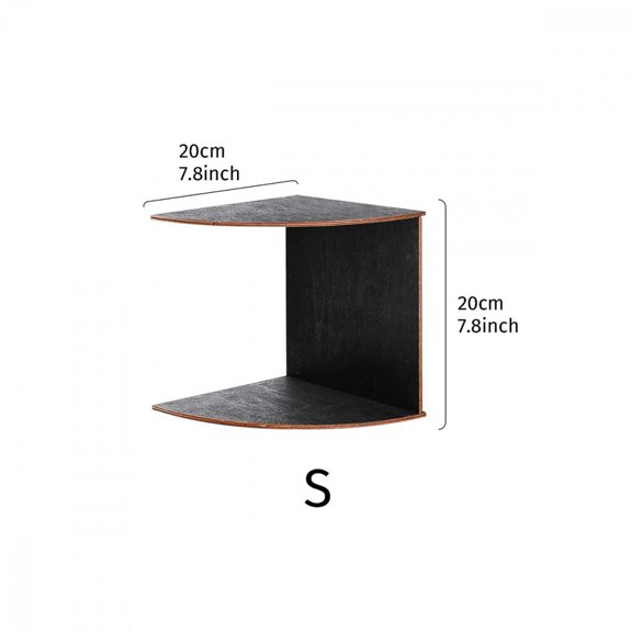 1PC, creative triangle wall-mounted shelves, 5-layer semi-circular corner bookshelves, wooden splicing shelves