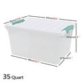thumbnail image 7 of 6 Pack 35 Quart Latching Storage Container Box, Large Storage Bins with Lids, Clear, 7 of 7