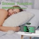 thumbnail image 3 of Reloj despertador digital para dormitorios Pantalla de espejo LED de 7 '' 2 Brillo 12/24H Temperatura Fecha Luz nocturna Posponer Carga USB y funciona con pilas Verde, 3 of 5