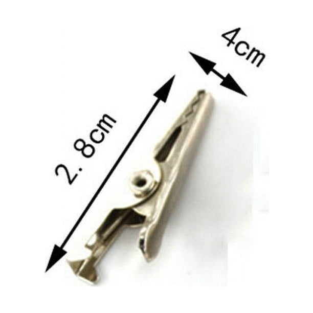 20-Pack 28mm Mini Test Clips – Plated Iron With PVC Sleeves, For Electrical Testing, Multimeter Leads, & DIY Circuits