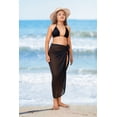 thumbnail image 2 of HAPPY BAY Sarong for Women Swimsuit Cover up Long Women's Beachwear Summer Pool Beach Wrap Skirt Swimwear Bikini Cover-ups One Size Black, Solid, 2 of 5