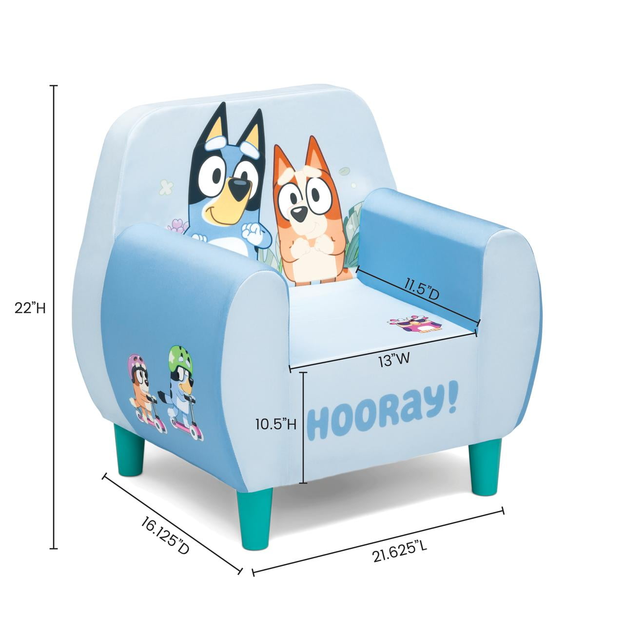 Bluey Foam Chair by Delta Children, Blue