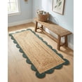 thumbnail image 4 of Sivi 2 x 4 Feet Handmade Scallop Braided Jute Rug - Natural Jute Runner Rug, 4 of 15
