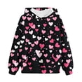 thumbnail image 2 of bbymog Girl's Long Sleeve Black Hoodie Casual Graphic Pullover Hoodies Sweatshirt with Pocket Fall & Winter Teen Girl Clothes, 2 of 5