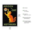 thumbnail image 2 of Hoffmann Starch (Amidon Au Chat) - Playful Cat - Vintage France Advertising Poster by Leonetto Cappiello c.1903 - Master Art Print (Unframed) 13in x 19in, 2 of 4