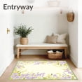 thumbnail image 3 of ODIKA 4'x6' Machine Washable Non-Slip Area Rug, Calm Botanical High Traffic Rug, Ivory, 80102, 3 of 7