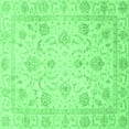 thumbnail image 1 of Ahgly Company Indoor Square Oriental Emerald Green Traditional Area Rugs, 4' Square, 1 of 4